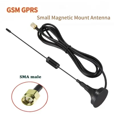 GSM/GPRS/3G/4G/2GNB-IoT Small Magnetic Mount Antenna, High Gain SMA Connector 3mCable for Vending Machine Wireless Meter Reading