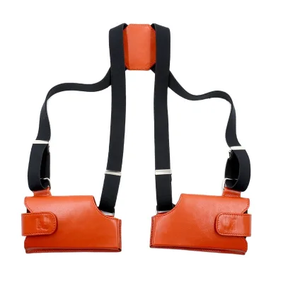 GunFlower Leather Shoulder Phone Holster Brown Color