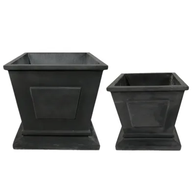 WOODZI OEM Lightweight Durable Cement Outdoor Garden Planter Boxes Textured Finish for Home Hotel Use Customized Color