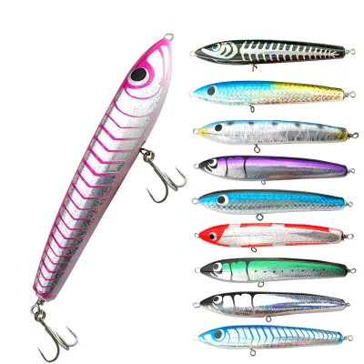 Hot Sale 20cm 25cm 27cm Saltwater Fishing Offshore Lure Game Fishing Topwater Wooden Fishing Lures Pencil Floating Lure
