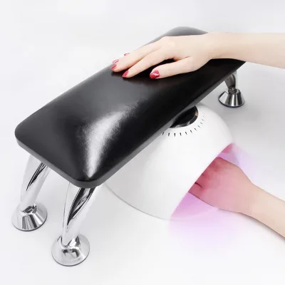 Hand Pillow Nail Art Rest Cushion Stable Rectangle Shape PU Leather Nail Arm Rest