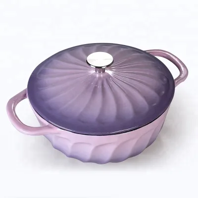 Enamel Cast Iron Reoona Casserole Biryani Cooking Pot