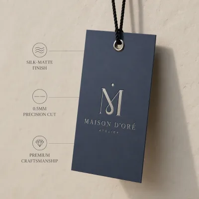 Innovative Tree-Free Paper Labels Waterproof Tear-Resistant Matte Gold Foil Sustainable Swimwear Zhejiang 7-Day Sample Lead Time