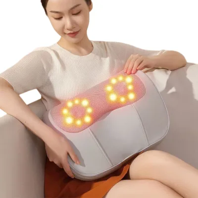 NINGDECRIUS Cervical Back Massager Infrared Physiotherapy Automatic Kneading Device Neck Shoulders Plug-in Massage Pillow