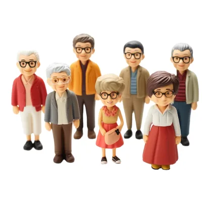 OEM Design Miniature Human Figurine Decoration Collection People Statue Model Toys Pretend Play Plastic People Figures