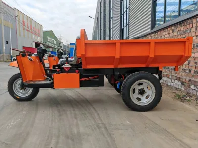 Heavy Load Mining Electric Tricycle, Battery Powered Hydraulic Tipping Dumper for Underground Tunnel Ore & Slag Transportation