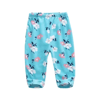 Wholesale 100% Polyester Cute Patten Soft Infant Long Pants Winter Warm Baby Pants