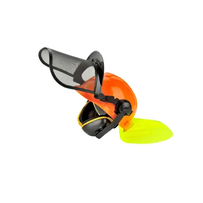 Wholesale Steel Adjustable Flip-up Face Visor With Safety Helmet Earmuff