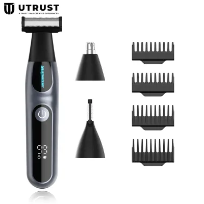 3-in-1 Washable Portable Nose Hair Trimmer for Men Women Grooming Beard Eyebrow Trimmer Electric Ear Cleaner Battery Household