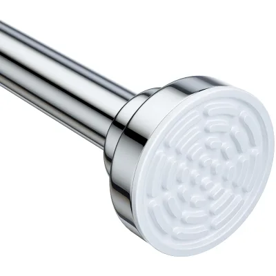 CF No Drilling Bathroom Kitchen Wardrobe Stainless Steel Never Rust Non-Slip Spring Curtain Rod Tension Shower Curtain Rod