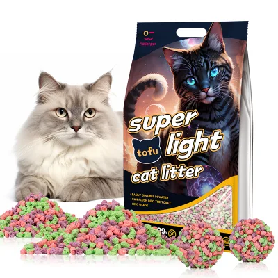 HAISEN Arena Para Gato Polymer100% Natural 6L 1.5Kg Polymer Tofu Cat Sand