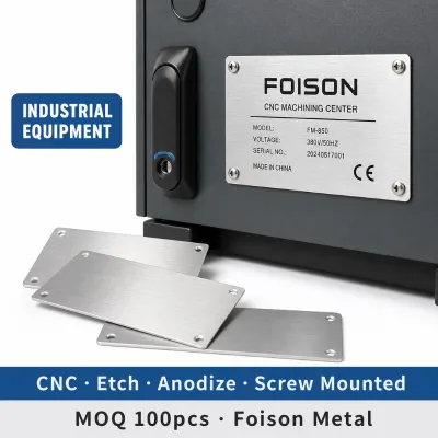 Vehicle Nameplate Global Supplier Industrial Nameplates Stainless Steel Equipment Nameplate Custom Aluminum Nameplates