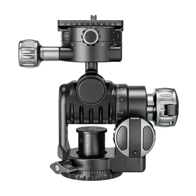 Metal Tripod Geared Head with Lifting Function & Free Quick Release Plate BFC-02B+