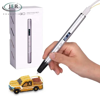 American Certificate RoHS Pla 3d Print Pen Silver Colors Support Custom 3d Printing Pen for Adults Drawing Toy Metal 3d Pen