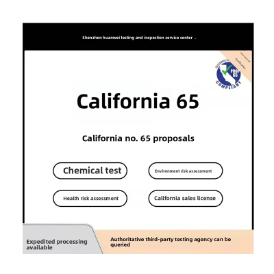 Professional Third-Party California 65 Testing Certification Service for Others Product Category