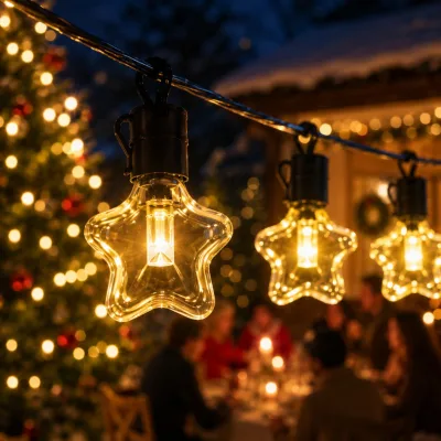 Christmas Garden String Lights with Decorative String Lights and Shatterproof Bulbs for Gazebo Wedding Decor Set Garden Decor