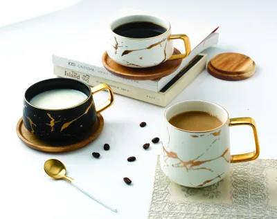 High Quality Gold Rim Coffee/tea Cup and Saucer