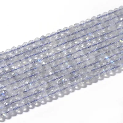 High Quality 4mm Natural Topaz Amaznoite Gold Rainbow Obsidian Faceted Round Gemstone Seed Beads for Jewelry Making