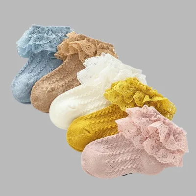 Spring Children's Socks Girls Double Layer Lace Princess Baby Socks