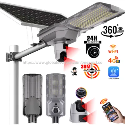 Outdoor 4G 5G Wifi Camera Solar Security Waterproof All in One Street Light Sim Card Wireless Connected Solar Monitoring Light