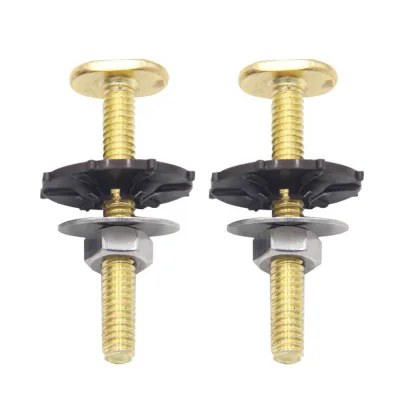 Horing TD301 Modern Design Iron Toilet Fixing Bolt with Brass Plate and Washer for Bathroom Toilet Bowl