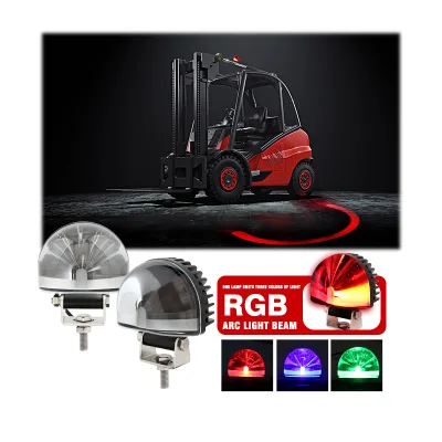 Emark Approval Three Colors of Light 16W RGB Led Forklift Light for Warehouse Forklift