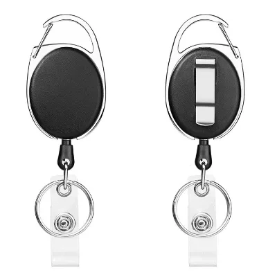 Custom Metal Porte Sublimation Medical Retractable Name ID Badge Holder Blanks Accessories Healthcare Doctor Nurse Badge Reel
