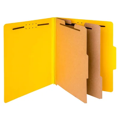 High Quality Two Dividers Pressboard Classification File Folder 100% Recycled Folders for Office Supplies