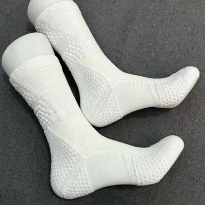 Thick Terry Cushion Professional Basketball Socks Shock Absorb Sweat Wicking Athletic Sports Socks for Men Competition