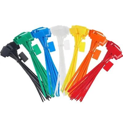 Nylon Marker Cable Ties Self-Locking Cord Tags Marker Label 4 6 8 Inch Ethernet Wire Zip Ties Power Marking Label