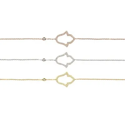 Cheap Silver Hamsa Women Bracelet Jewelry