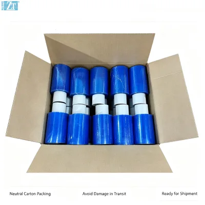 300G Mini Blue Stretch Film Roll, Colored Blue Pallet Wrapping Stretch Wrap,MSDS RoHS REACH SVHC PPWR Standard No PFAS