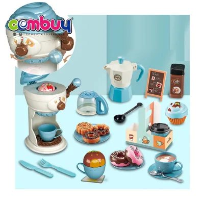 Simulation Kitchen Dessert Cake Set Kids Pretend Play Cup Toy Coffee Machine