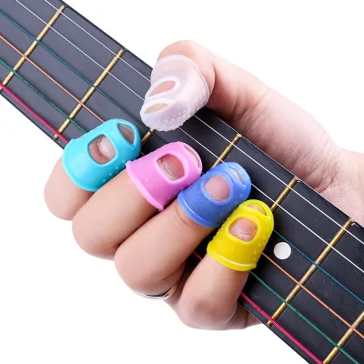 Hot Selling Silica Gel Ukulele Guitar Finger Protector Guitar Accessories Finger Cots