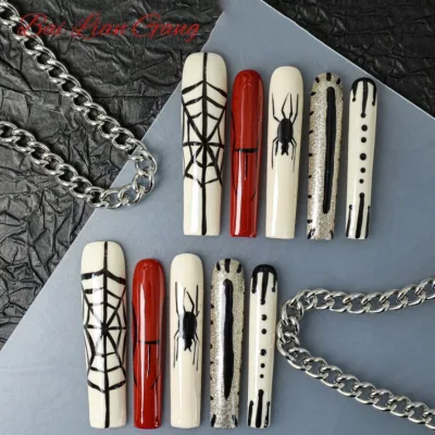 Exquisite Handmade Nail Tips Viral European American Style Detachable Press on Nails