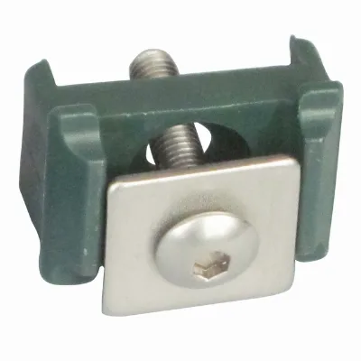 Fence post clips S.S.304 for 40x60mm fencing post Green