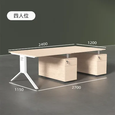 Modern Design Quality Standard Size Double Side Office Furniture Table 2 Person Staff Workstation Office Work Desk