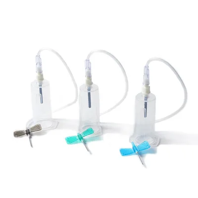 Disposable Medical Supplies Plastic Transparent Safety Butterfly Pen Type Blood Collection Vacutainer Needle Holder