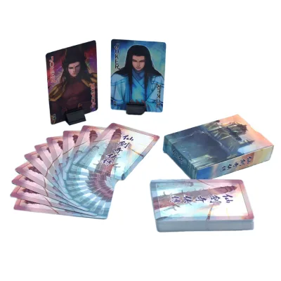 Professional Custom Art Playing Cards Glossy Lenticular Radium Emirates Style Eco-Friendly Durable Family Customised Box