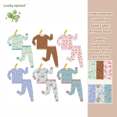 Bamboo Baby Pajamas Soft Random Print Baby Zipper Wholesale Pajamas Baby Pajamas Set