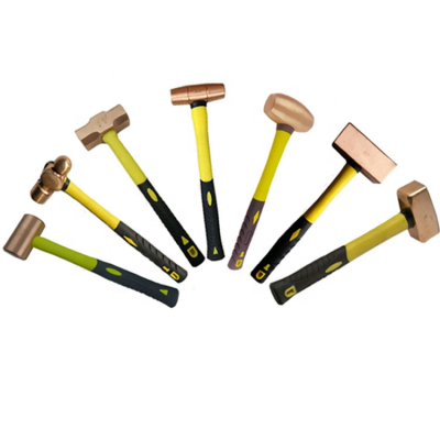 BRASS NON SPARKING HAMMER SAFETY HAND TOOLS WOODEM HANDLE or FIBERGLASS GERMANY HAMMERS