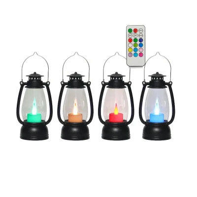 Wholesale Battery Operated Nordic Plastic Candle Holder Lanterns Led Candle Light Portable Lanterns for Christmas Decoration