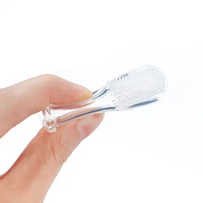 Food Grade Soft Safe Baby Infants Toddlers Silicon Silicone Finger Toothbrush