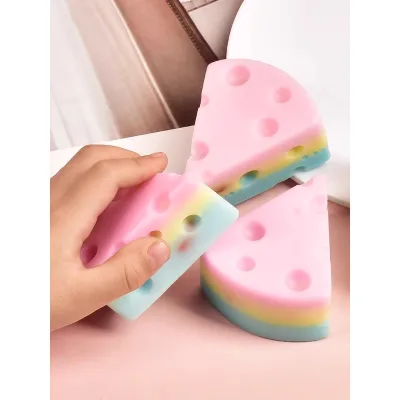 Children's Rainbow Cheese Blind Box Gem Digging Toy Handmade Soap DIY Archaeological Treasure Hunting for Girls Made of Plastic