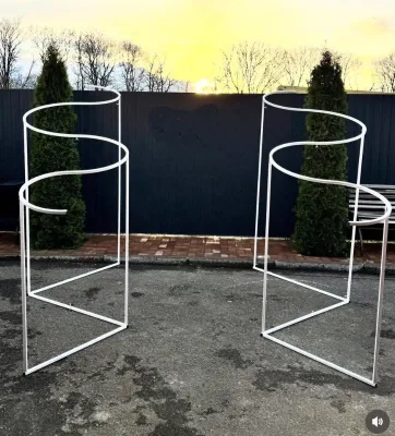 New Outdoor Stage Decoration Wedding Iron S-Shaped Backdrop Frame Wave-Shape Arch Stand Arch