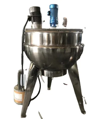 500 Liter Vertical Mixing Tank Electric Steam Heating Jacketed Cooking Kettle With Mixer and Homogenizer