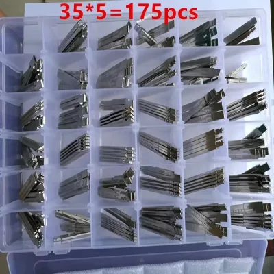 Best Selling 175pcs/lot Uncut Metal Blank Car Key Blade Set With a Box for JMD VVDI KEYDIY KD Remote