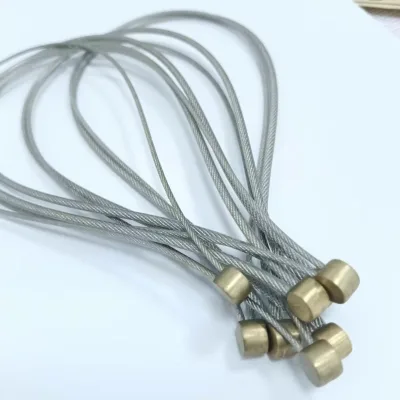 High Quality Safety Security Lanyard Steel Wire Cable with Loop Ends Pvc clear Coated Steel Wire