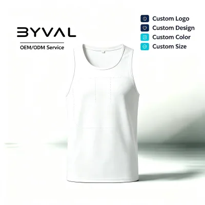 Wholesale Solid Color Blank Tank Tops Customized Graphic Logo Sleeveless Tank for Team Activity Fitness Volunteer Uniform