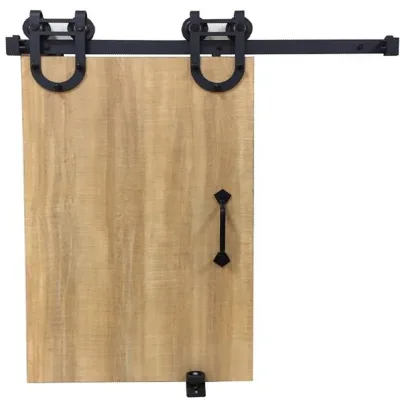 Wholesale Durable Top-Mounted Black Sliding Barn Door Rail Modern and Simplified Installation